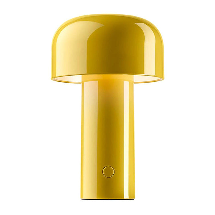 Designer Mushroom Table Lamp Night Light Portable Cordless Home Decor dealsniper-net Yellow Touch three tone light USB