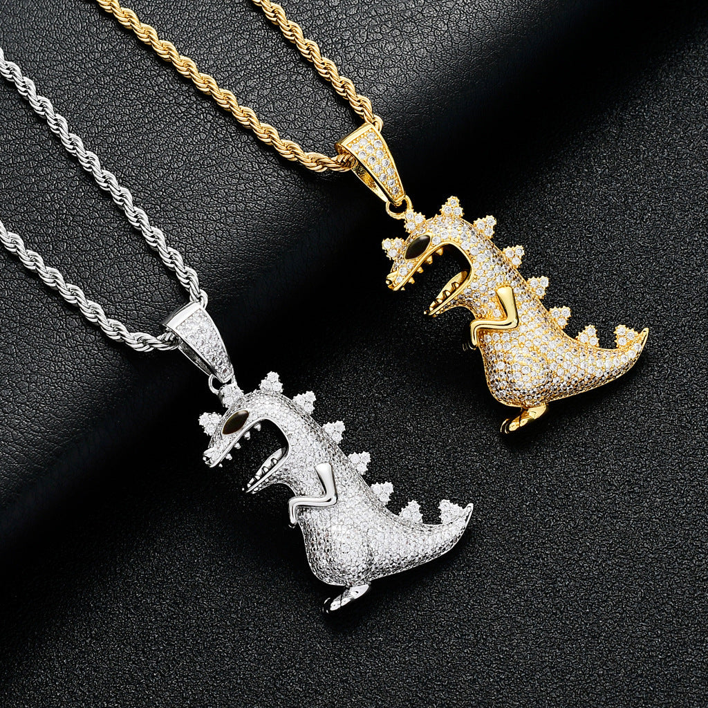 Hip Hop Style Dinosaur Pendant Necklace Decorative Accessories Jewelry dealsniper-net