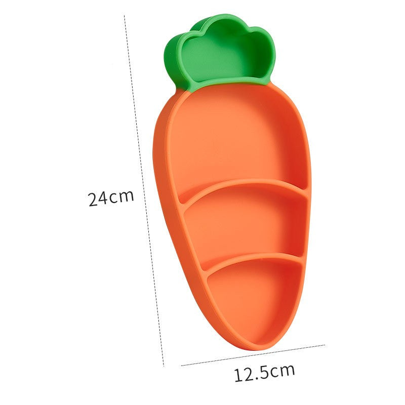Children's Silicone Dining Plate Set Kitchen DealSniper.net Dining plate with suction cup Color box packaging