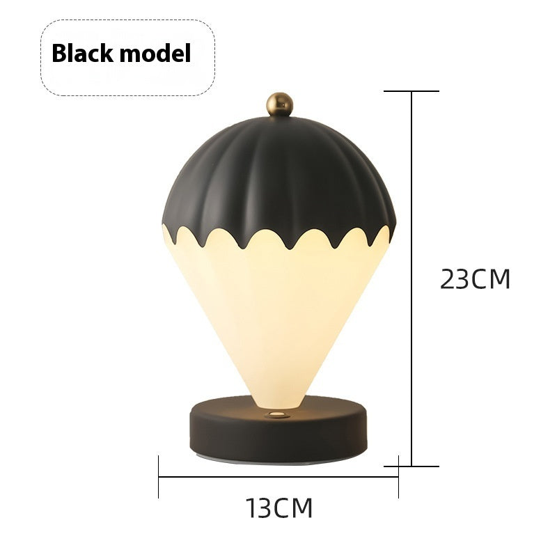Hot Air Balloon Light Bedroom Bedside Decoration Table Lamp Home Decor DealSniper.net With Charger Black