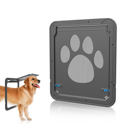 Paw Print Anti-bite Screen Door For Medium And Large Dogs Pets dealsniper-net Black 37X42cm