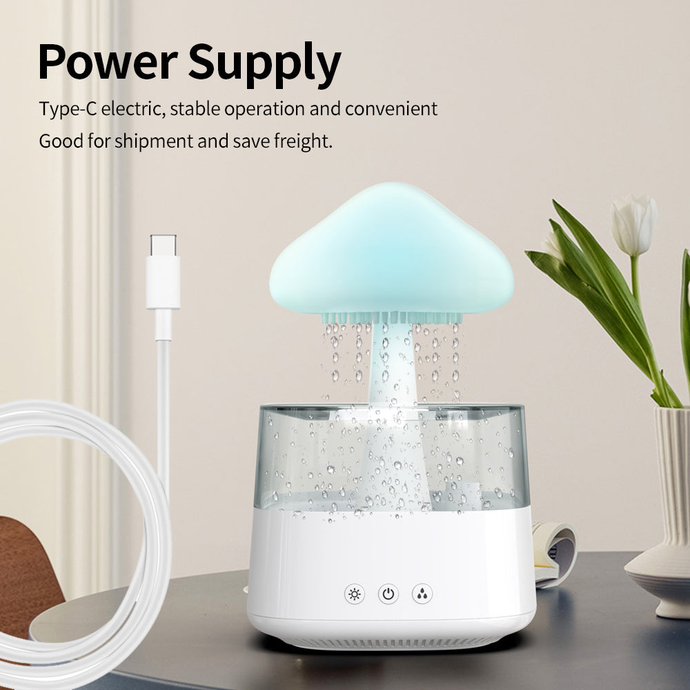 Rain Humidifier Mushroom Humidifier Rain Cloud Humidifier Home Decor dealsniper-net