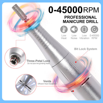 Rechargeable Electric Nail File Professional Efile Nail Drill Kit Beauty dealsniper-net