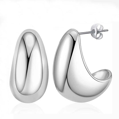 Metal Water Drop Earrings With A Sense Of Niche Luxury Jewelry Gym From House