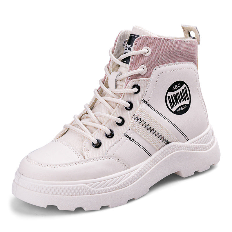 New Martin Boots Women Fashion British Style Thick Sole Women dealsniper-net Pink 35