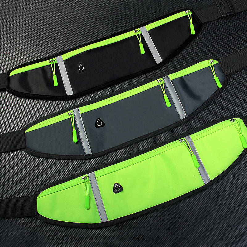 Sports Waist Bag With Pocket Light Slim Zip Running Belt Sports Gym From House
