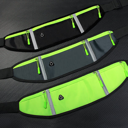 Sports Waist Bag With Pocket Light Slim Zip Running Belt Sports Gym From House