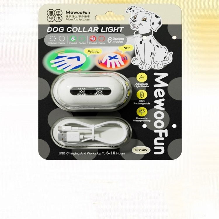 Pet Luminous Collar Puppy Hanging Lamp Ring Pets dealsniper-net Delicate Gray