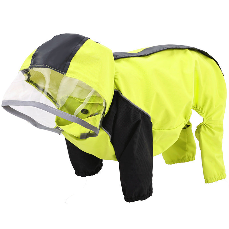 Pet All-inclusive Waterproof Dog Poncho Pets Gym From House Green 2XL