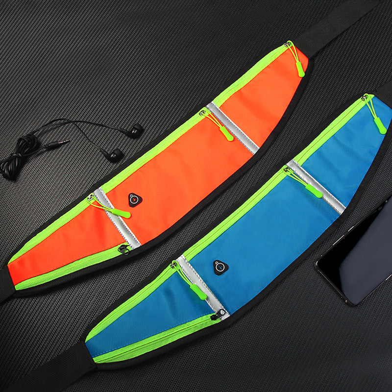 Sports Waist Bag With Pocket Light Slim Zip Running Belt Sports Gym From House