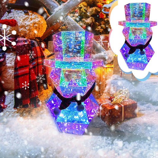 Christmas Decor Colorful LED Glow Santa Claus Snowman Light