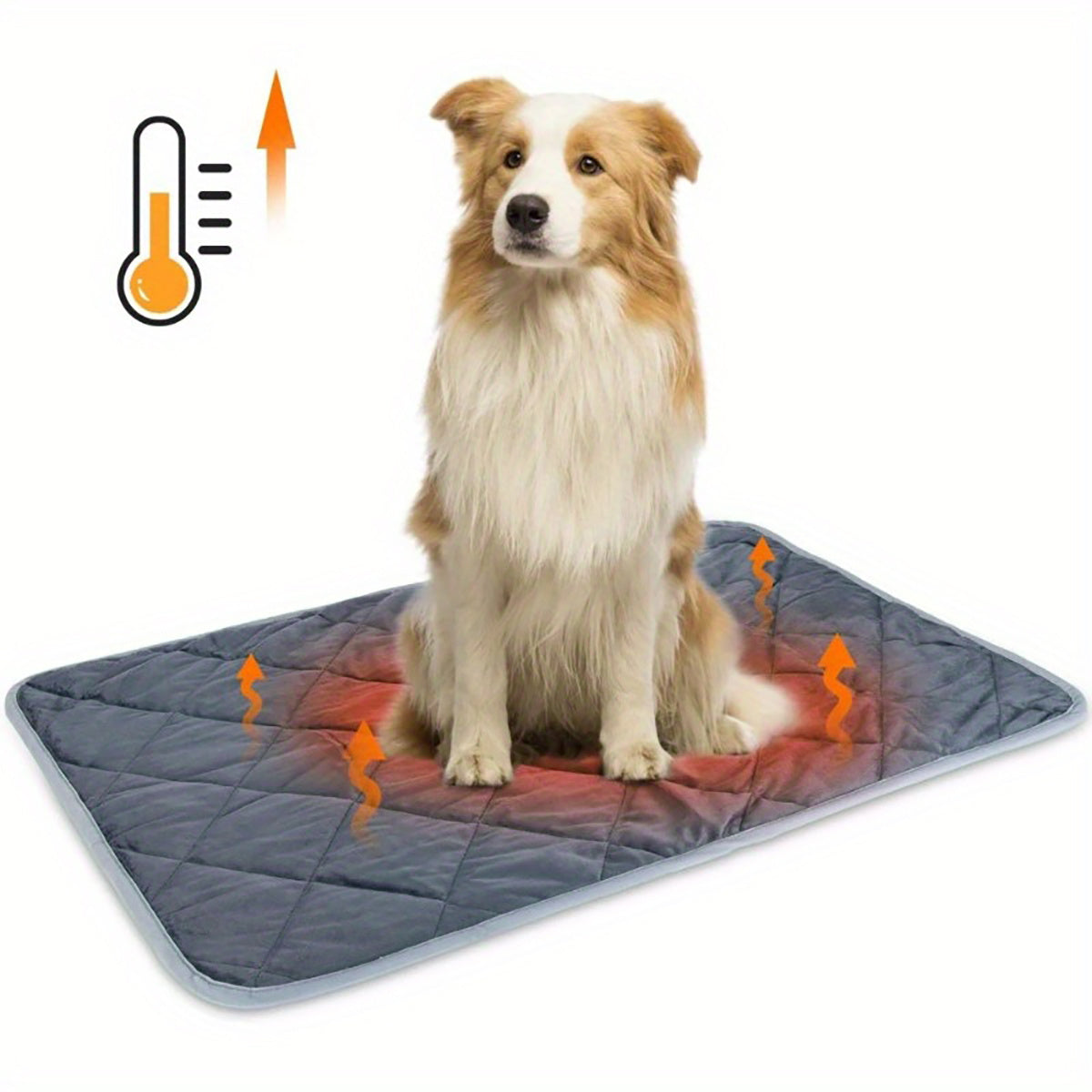 Dog Cat Bed Cat Dog Non-Slip Mat Extra Warm Thermal Pet Pad Pets dealsniper-net Gray L