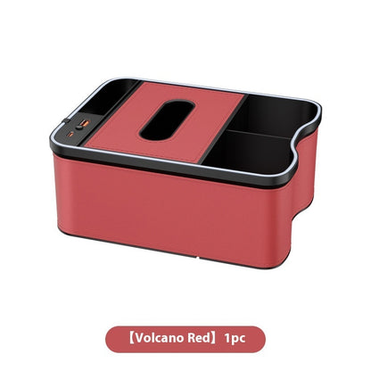 Car Armrest Multifunctional Storage Box Vehicle dealsniper-net Volcano Red