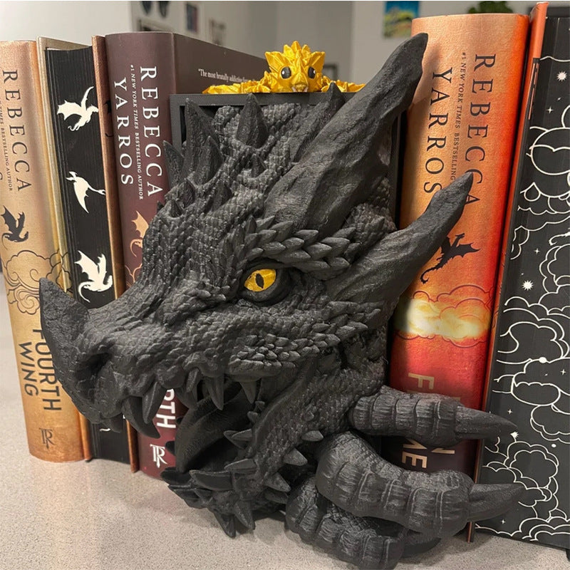 Resin Crafts Dragon Home Decoration Home Decor dealsniper-net Dragon Book End 22X17x12cn