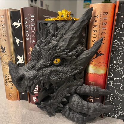 Resin Crafts Dragon Home Decoration Home Decor dealsniper-net Dragon Book End 22X17x12cn