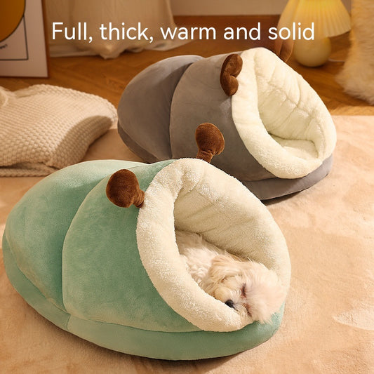 Pet Bed Winter Cat Dog Slippers Small Nest Pets Gym From House