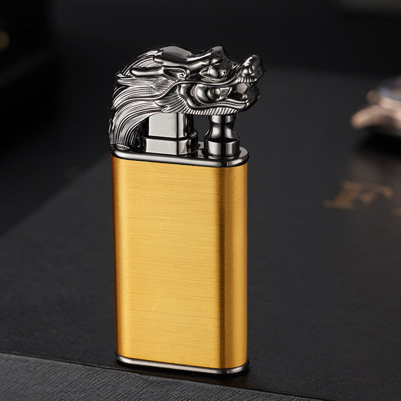 Creative Blue Flame Lighter Dolphin Dragon Tiger Double Fire