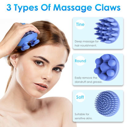 1Pc Electric Scalp Massager Rechargeable Head Massager Health Gym From House