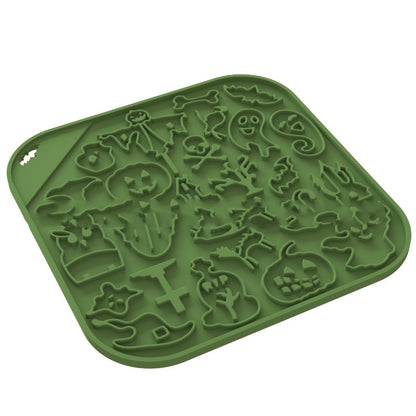 Anti-choke Slow Feeding Anti-tumble Multi-functional Dog Bowl Pets dealsniper-net Halloween Green