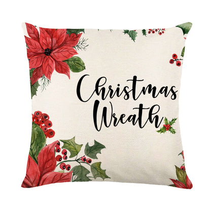 Christmas Decorations Pillow Covers Sofa Square Throw Pillow Holidays DealSniper.net