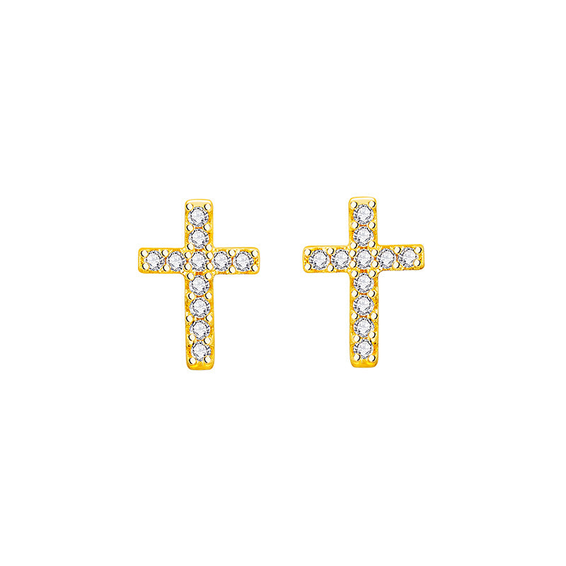 New Fashion Stainless Steel Cross Earrings Jewelry Gym From House