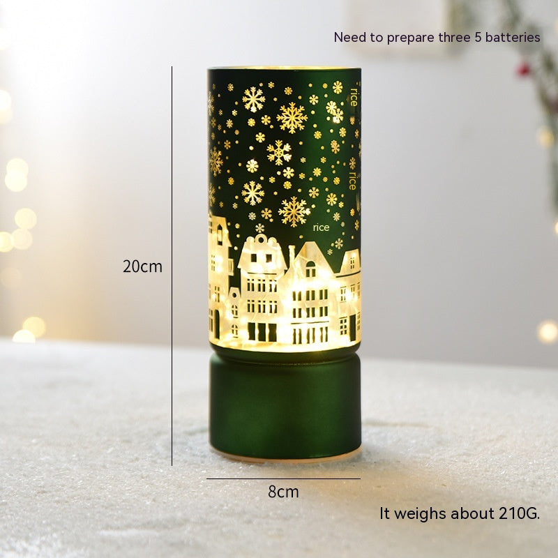 Christmas Luminous Glass Desktop Decoration Holidays dealsniper-net Green Goblet