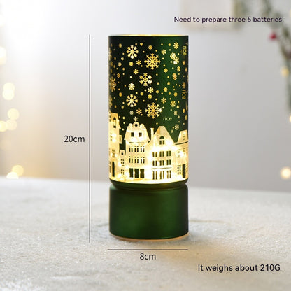 Christmas Luminous Glass Desktop Decoration Holidays dealsniper-net Green Goblet