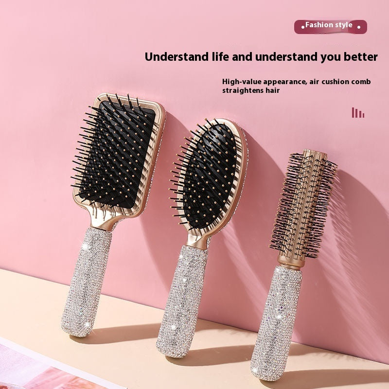 Diamond-encrusted Air Cushion Comb Anti-static Airbag Massage Comb Beauty dealsniper-net