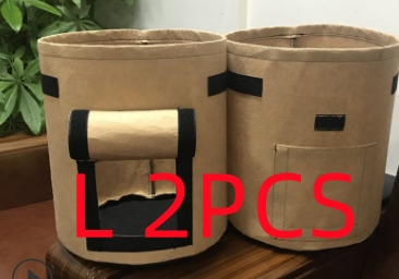 Breathable Potato Tomato Vegetable Plant Growth Bag Garden dealsniper-net Camel brown 2PCS Large