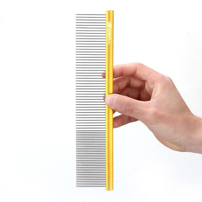 Pet Comb Colorful Stainless Steel Shedding 1mm Dog Grooming Pets Gym From House