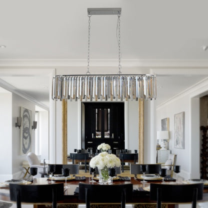 Modern Oval Crystal Chandelier Luxury Home Decor Fixtures