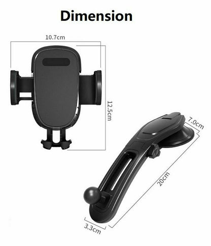 360 Rotatable Phone Mount Holder Car Dashboard Gravity