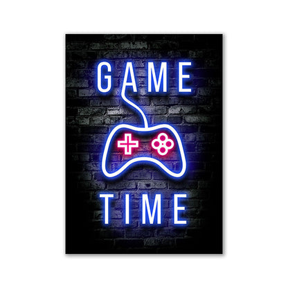 Nordic Neon Advertising Game Canvas Core Home Decor dealsniper-net 22style 30x40cm