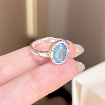 Simple Zircon Plain Ring Women's Niche Light Luxury Jewelry Gym From House J3678