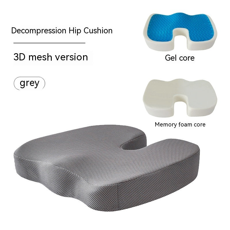 Memory Cotton Buttocks Chair Hemorrhoid Cushion Health dealsniper-net Gray Cushion Breathable mesh