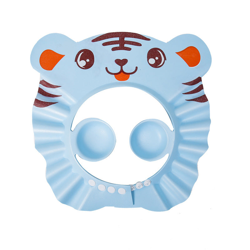 Baby Waterproof Ear Protection Shower Hat Kids DealSniper.net Blue Tiger Shower Cap