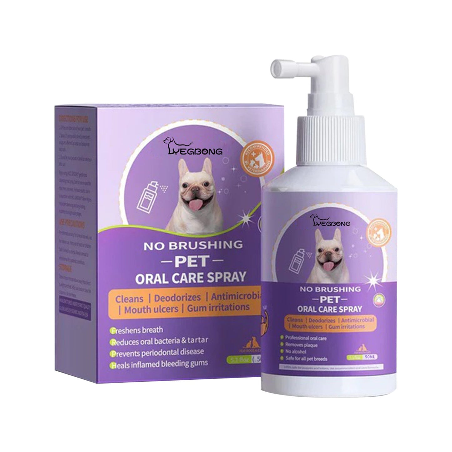Pet Dog Cat Teeth Cleaning Spray Remove Tartar Teeth Stains Pets DealSniper.net Picture Color