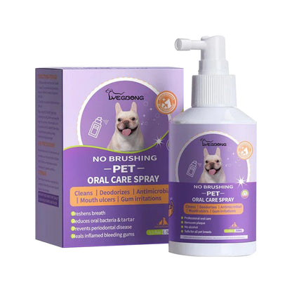 Pet Dog Cat Teeth Cleaning Spray Remove Tartar Teeth Stains Pets DealSniper.net Picture Color