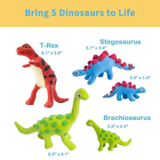 Robotime Robud Dinosaur Air Dry Clay Kit Easy To Modeling Shape Super Soft Non Stick Wonderful Activity For Children Kids Gifts