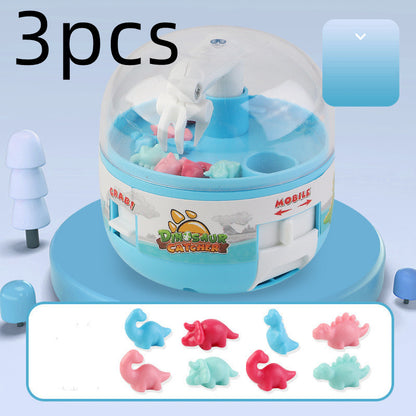 Children's Gashapon Toy Mini Dinosaur Grabbing Machine Kids Toys Kids Gym From House 3PCS Blue
