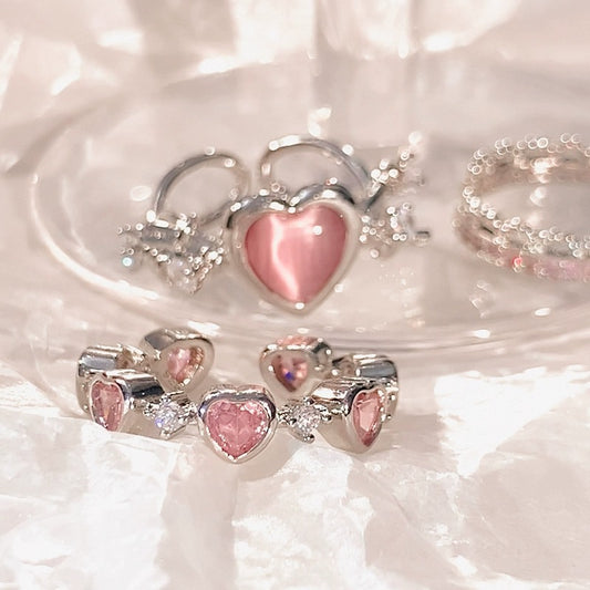 Surround Heart Ring For Women Jewelry Gym From House