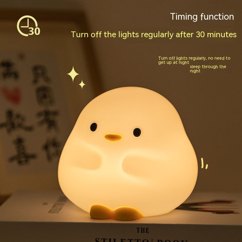 Cute Duck LED Night Lamp Cartoon Silicone USB Rechargeable Home Decor Gym From House