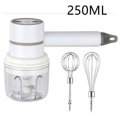 New Rechargeable Wireless Egg Beater Electric Baking Tool Kitchen dealsniper-net White set USB