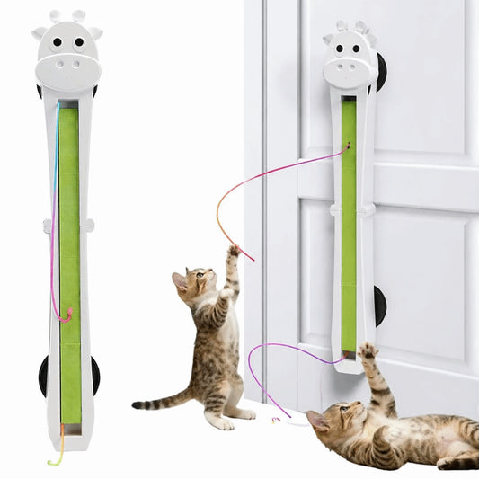 Electronic Cat Toys Wall Mounted Flying Rope Interactive Toys Pets Gym From House