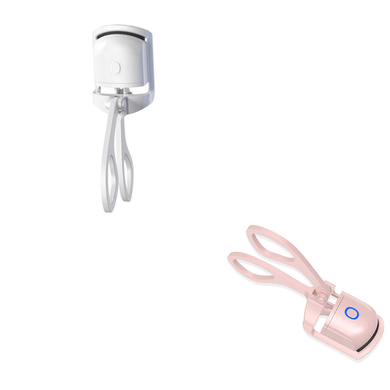 Heated Eyelash Curler Electric Temperature Control Mini Eyelash Beauty dealsniper-net Pink and white USB 1PC