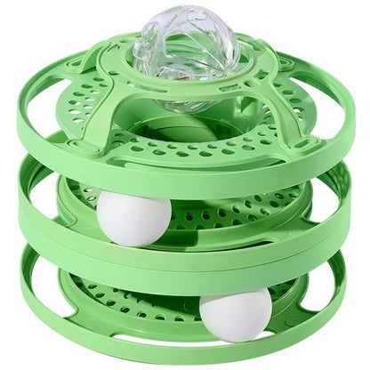 Cat Spinner Self-help Boredom Relief Ball Toy Set Pets dealsniper-net Green With Glowing Ball