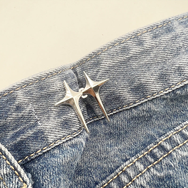 Adjustable Waist Jeans Waist-tight Artifact Button Women DealSniper.net