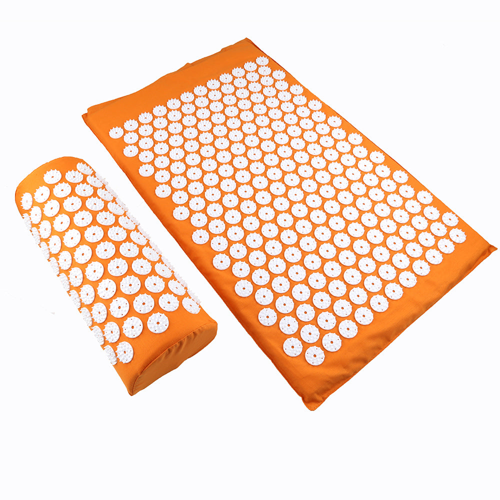 Fitness Yoga Acupuncture Mat Acupuncture Pillow Storage Bag Sports Gym From House Orange 2PCS