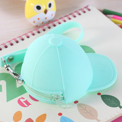 Cute Cartoon Candy Color Hat Silicone Coin Purse Kids dealsniper-net Green