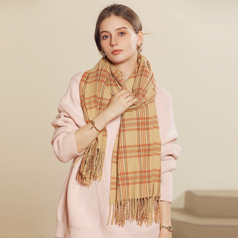Women's New Line Printed Cashmere Scarves Women Gym From House